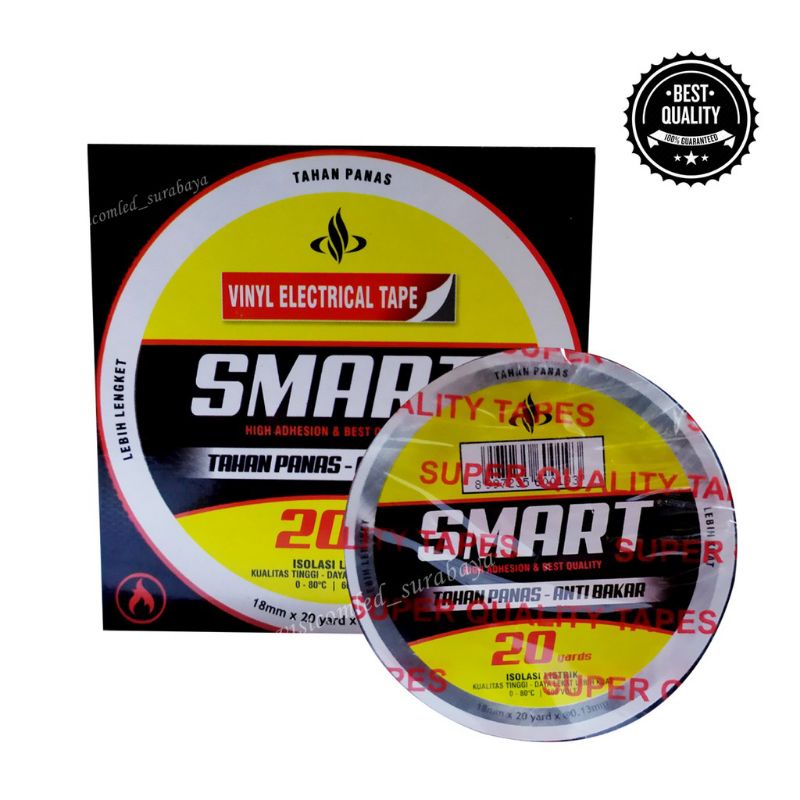 

National Isolasi Listrik Hitam 3/4" 20 Yards Vinyl Electrical Tape Black Selotip Solasi Original