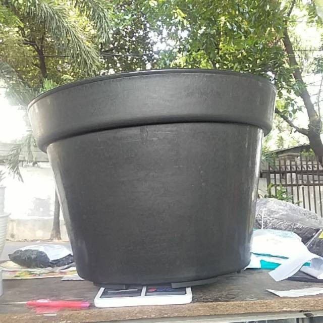 Pot bunga GLOBAL LION 50 hitam polos