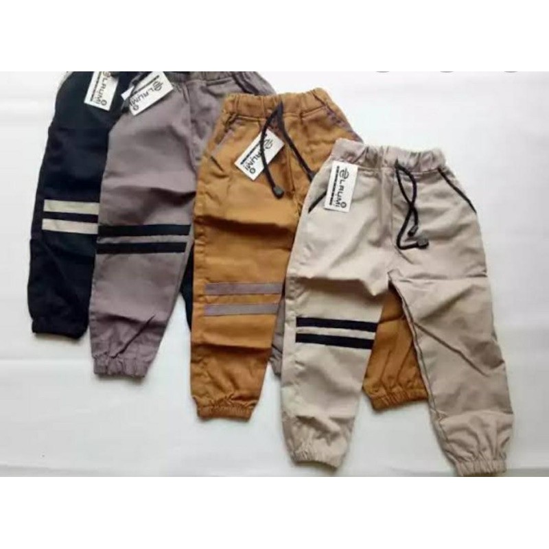 Celana Jogger anak strip 1- 12 tahun