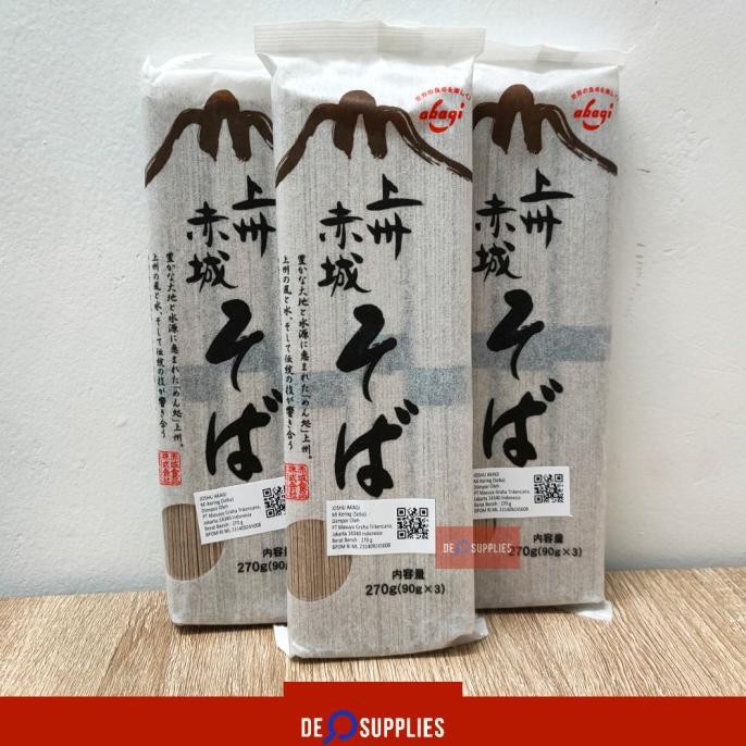 

Soba Joshu Akagi 270gr - Mie Kering Mi Jepang Premium 90g x 3