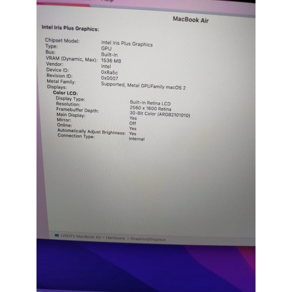 OBRAL  MACBOOK AIR RETINA 2020 OS MONTEREY 13 IN RAM 16 SSD 256 MULUS ULTRA SLIM GREYY