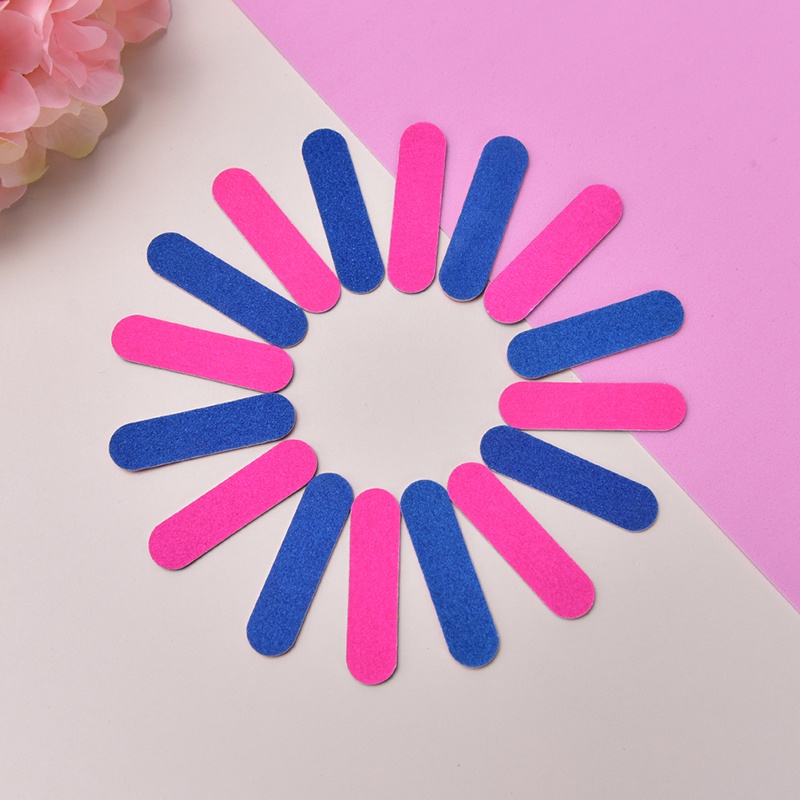 {LUCKID}100pcs Mini Nail Files Nail Disposable Cuticle Remover Buffers Nail Art Tools