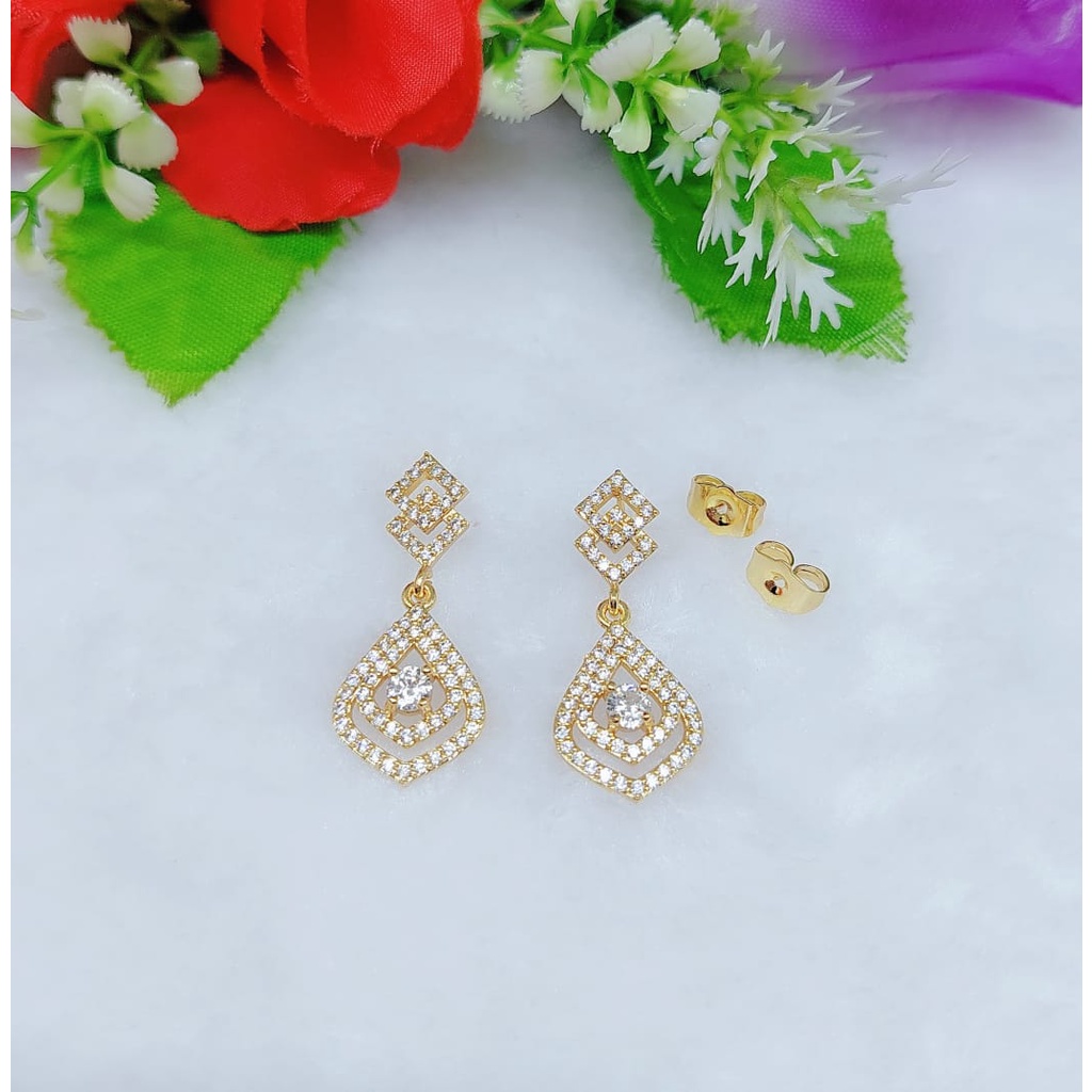 Anting xuping permata lapis emas perhiasan fashion 0476-0479