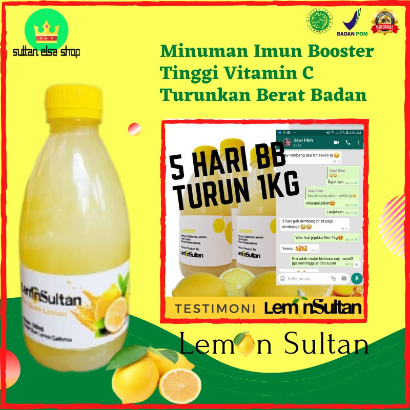 Lemon Sultan Air Lemon Peras Asli Herbal Pelangsing Diet Sehat Mengecilkan Perut Buncit Original