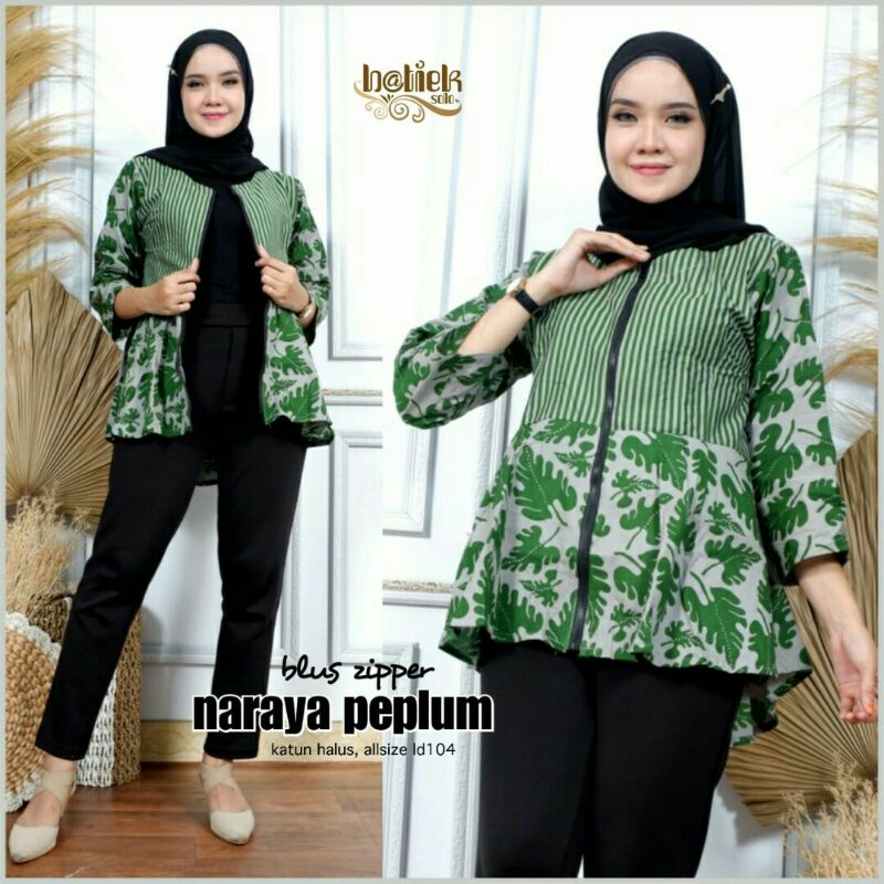 BLouse Batik Naraya Peplum