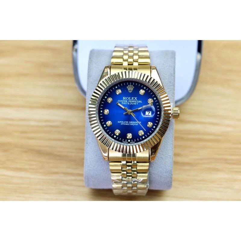 Jam Tangan Pria / Wanita Rolex Premium Fullset Case Gergaji Tanggal Aktif Free Box Rolex &amp; Baterai Cadangan