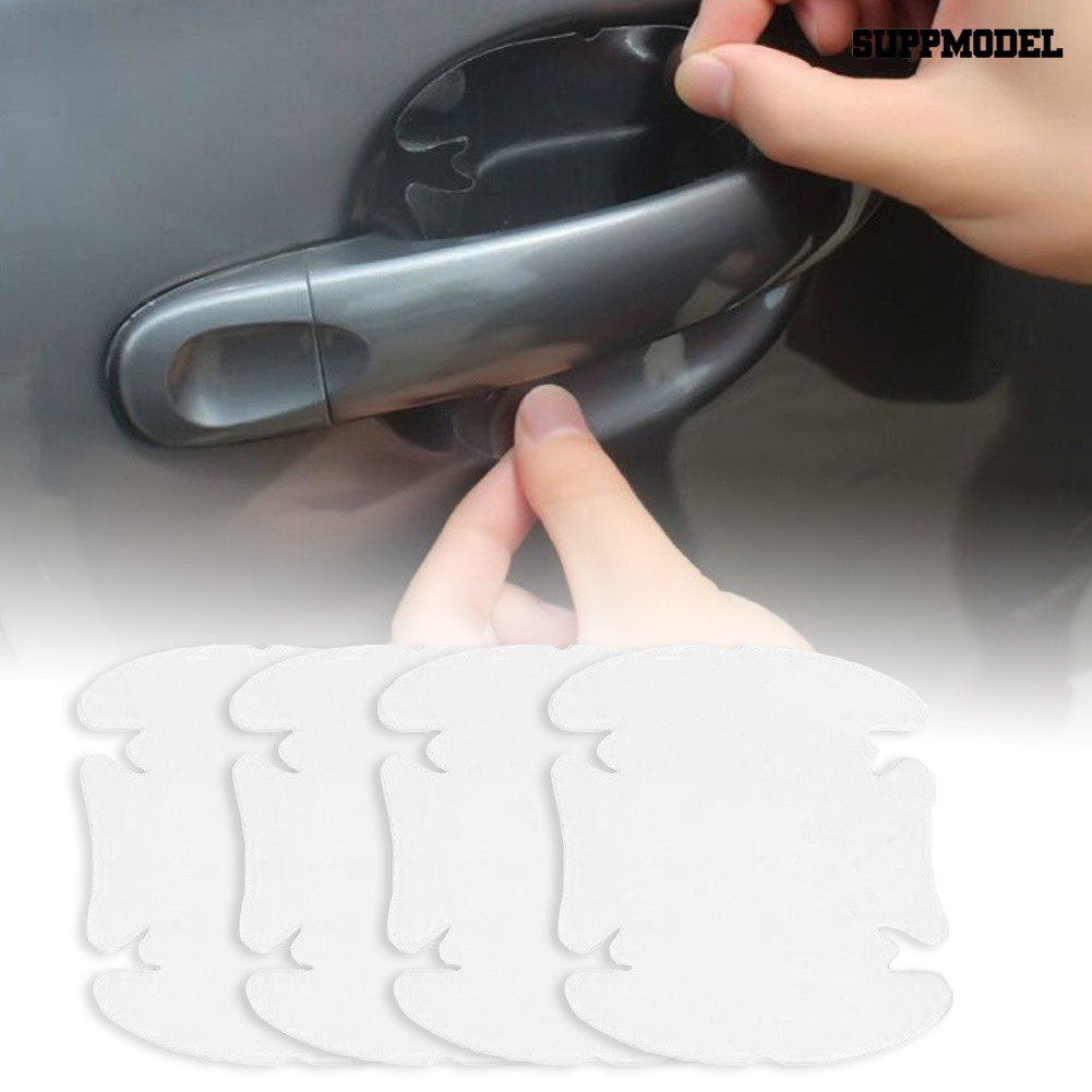 Supmodel 4pcs Film Pelindung Gagang Pintu Mobil Universal Anti Gores