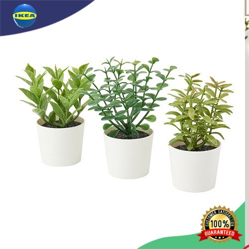 Bunga hias artifisial 1Set 3pcs Tanaman hias/Bunga Imitasi Interior Jenis herba ,5cm