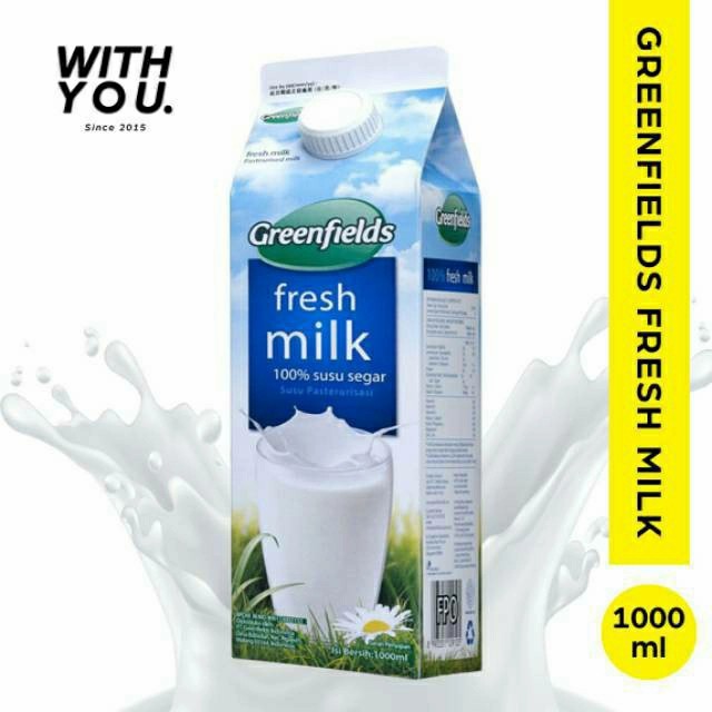 

SUSU SEGAR Susu Greenfields Fresh Milk 1 Liter ,Greenfields Pasteurisasi