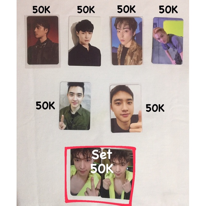 PC photocard EXO Official Xiumin Lay D.O. Kai
