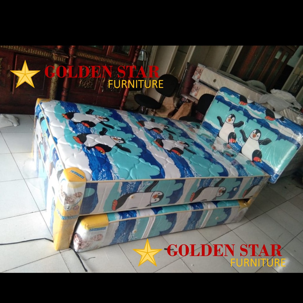 SET Kasur 2in1 Twin Anak American Kids Pinquin Spring Bed springbed