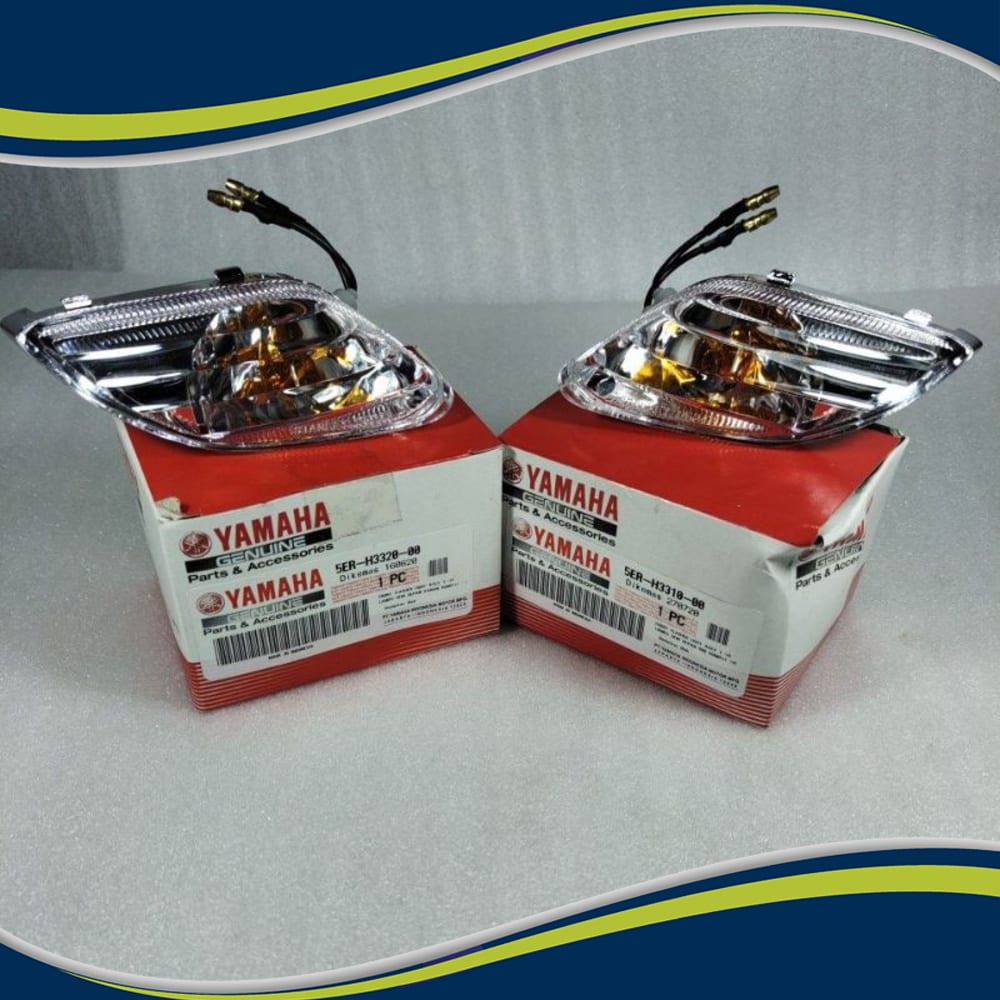 Lampu sen ritting DEPAN set kiri dan kanan Yamaha Vega R lama Original 5ER-H3320-00 5ER-H3310-00 - T