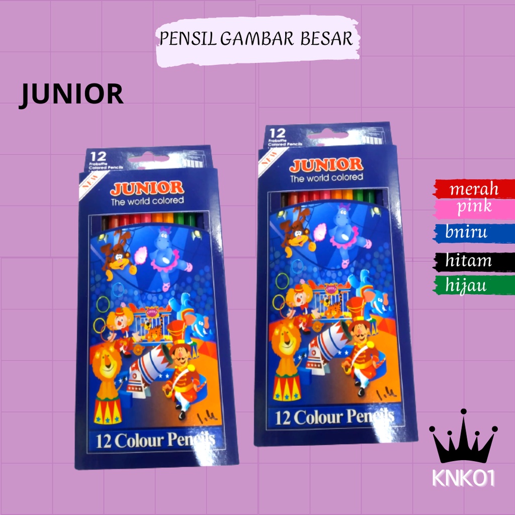 

Pensil Warna JUNIOR Besar Pensil Warna 12 Colour Brand KIKI