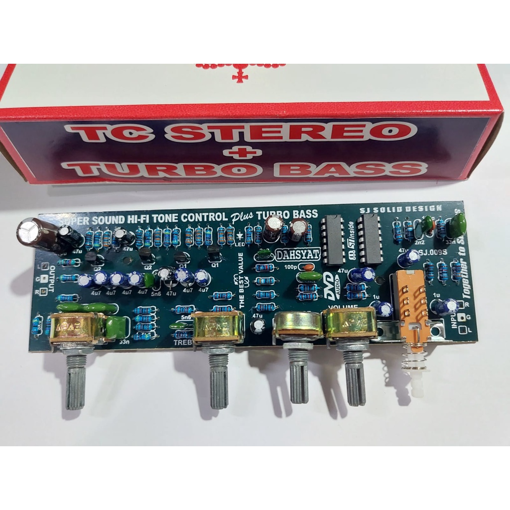 KIT TONE CONTROL STEREO PLUS TURBO BASS DC 12V