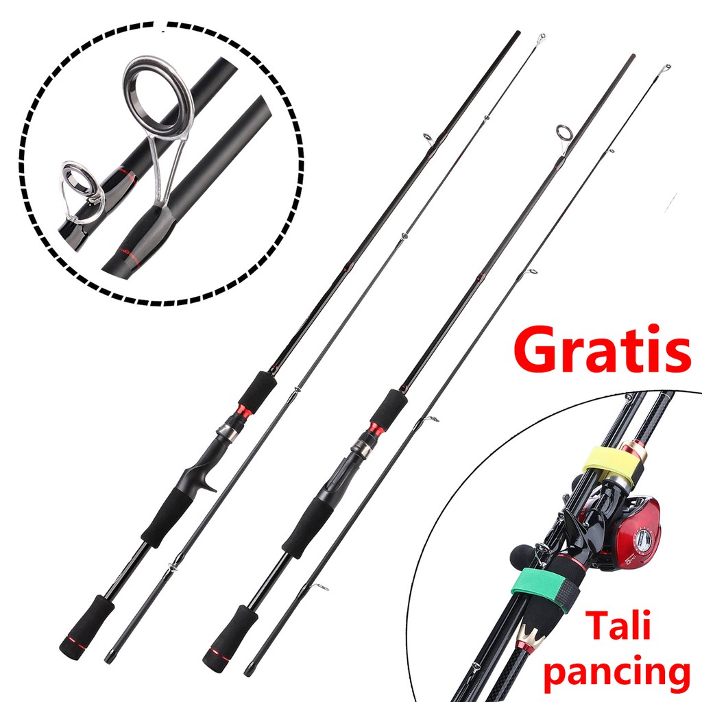 Sougayilang 2 Bagian 1.8M 2.1M Spinning Casting Fishing Rod Fiber Carbon Fishing Pole Fishing Tackle Joran Pancing