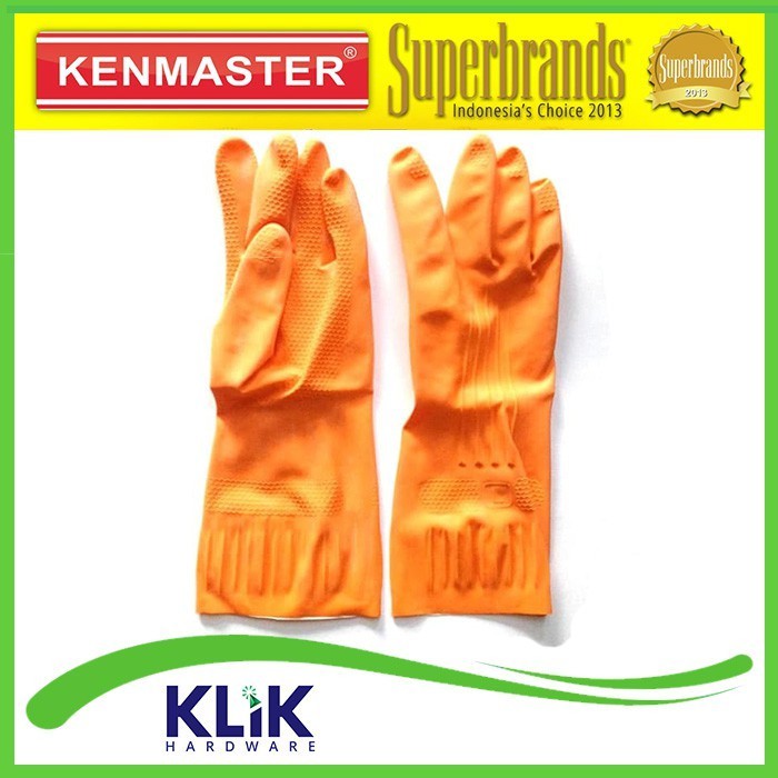 KENMASTER Sarung Tangan Karet Latex Glove Orange