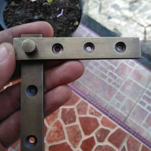 Engsel Pivot Pintu Lemari Kuningan / Brass Hinges Pivot 8cm