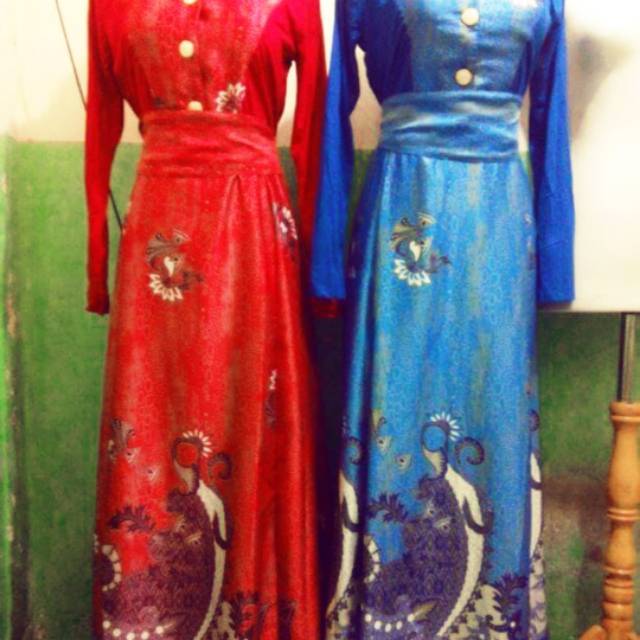 LONGDRESS GAMIS BAJU MUSLIM WANITA BUSUI SATIN MAXI