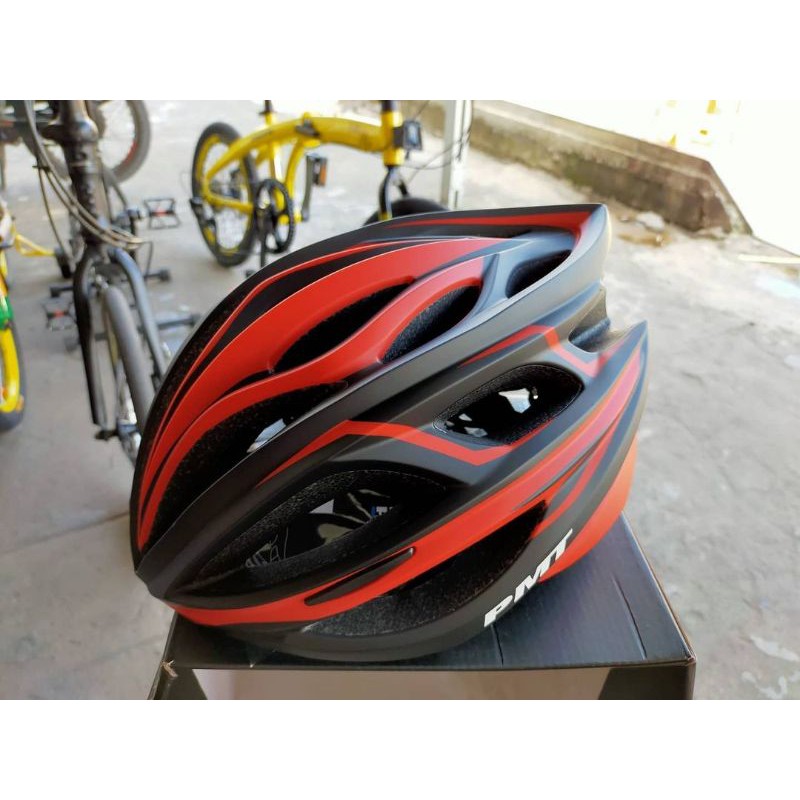 Helm Sepeda PMT M-12 Original / Helm Roadbike Gowes Dewasa PMT M12 EPS Foam PVC Ringan dan Nyaman