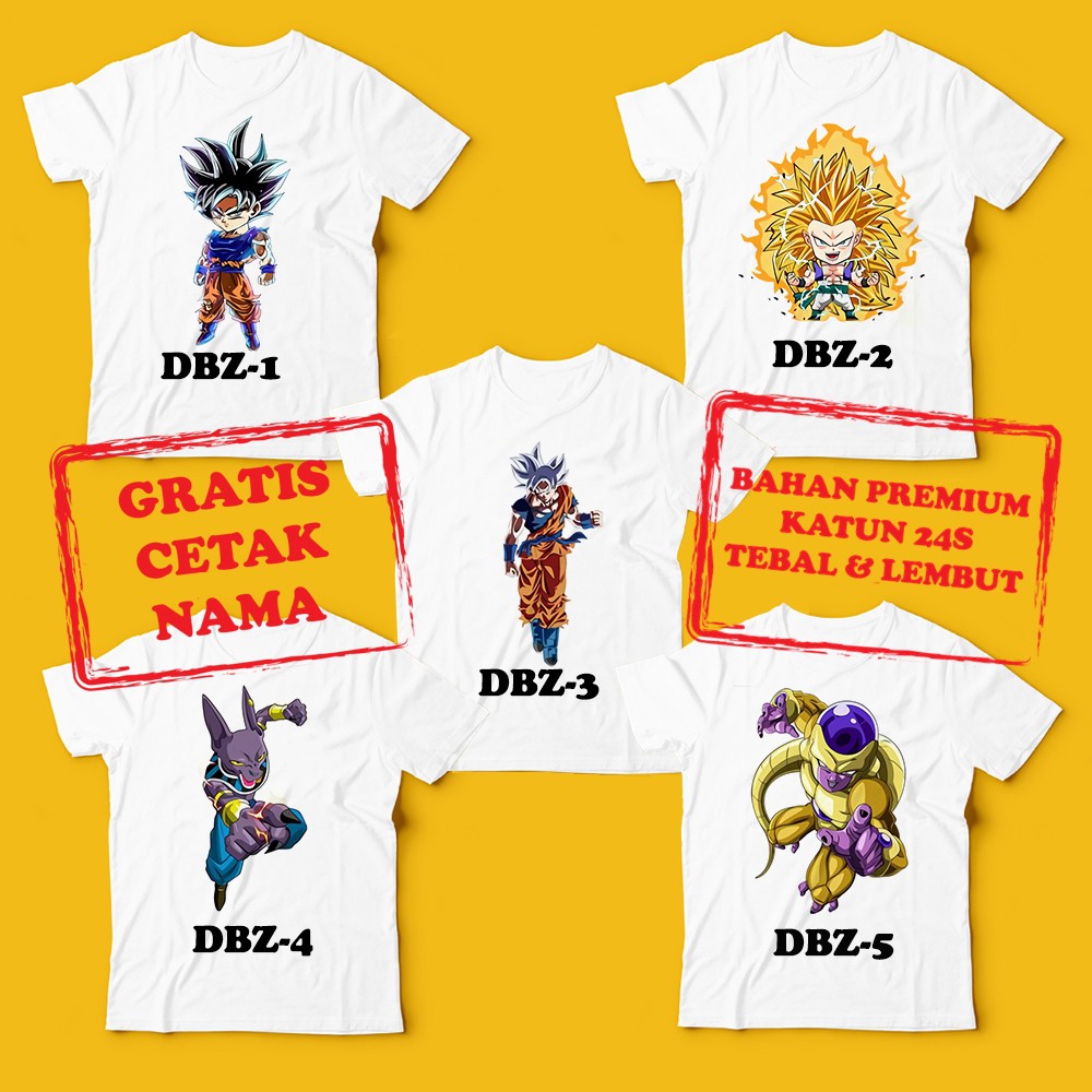 Premium - Kaos Anak Dragon Ball Baju Anak Laki Laki Keren