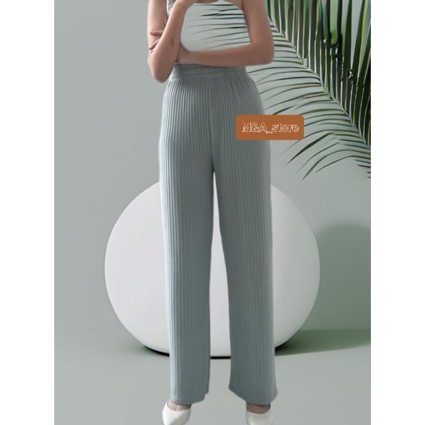 celana murah berkualitas kulot knit premium - long cullote pants - kulot highwaist - grosiran - eceran