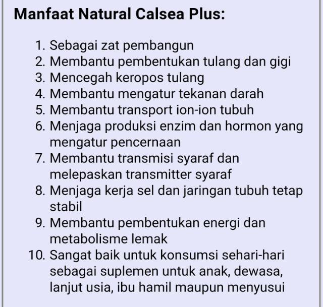 CALSEA plus PENINGGI BADAN