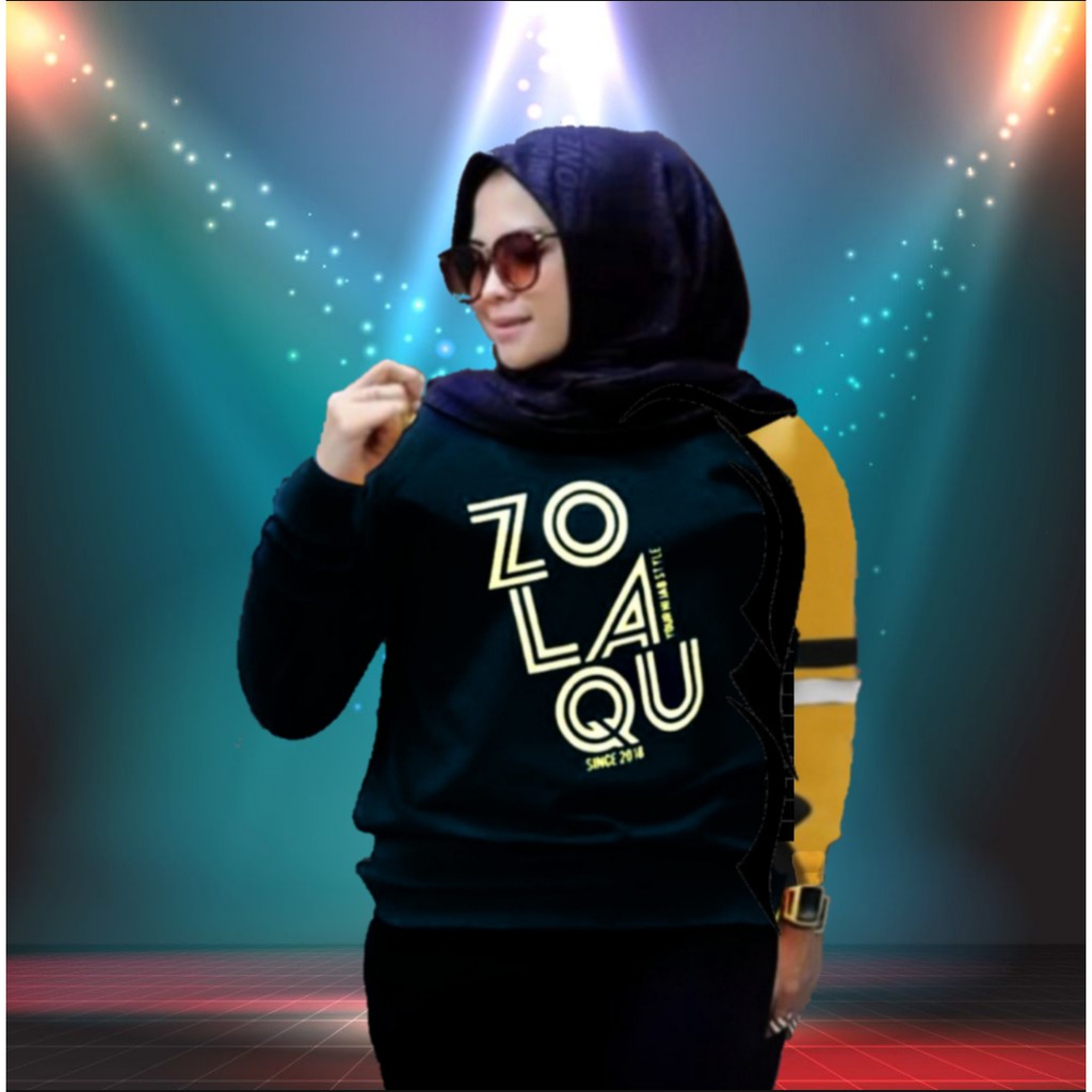 ( lagi promo) ZLQ 3XL  2XL / XXXL SUPER JUMBO LENGAN PANJANG SWEATER WANITA ATASAN KASUAL