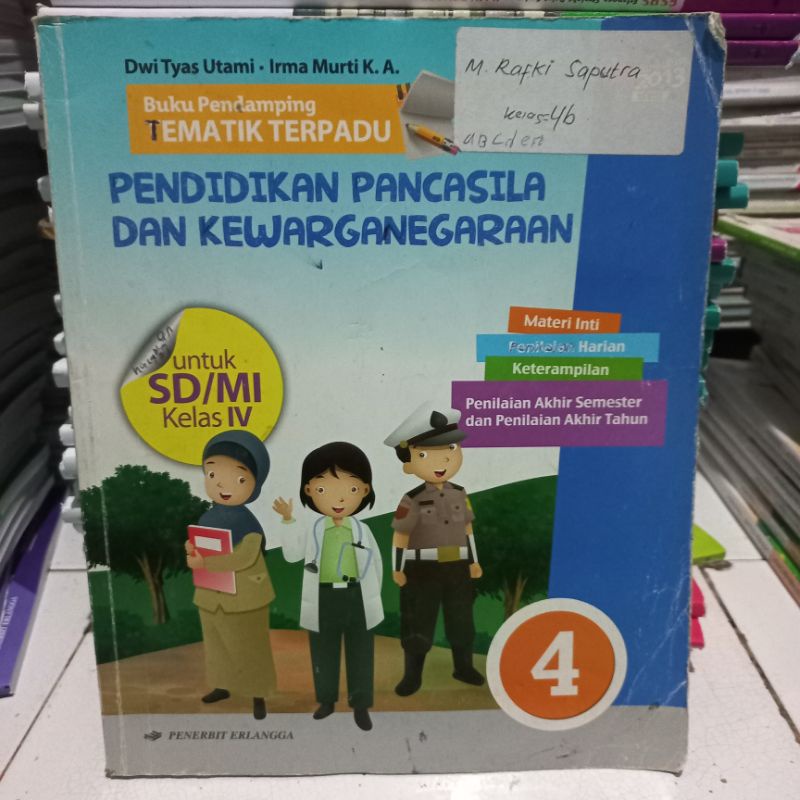 BUKU BEKAS PENDAMPING TEMATIK TERPADU PPKN/IPS/IPA/BINDO/MTK SD KELAS 4 ERLANGGA