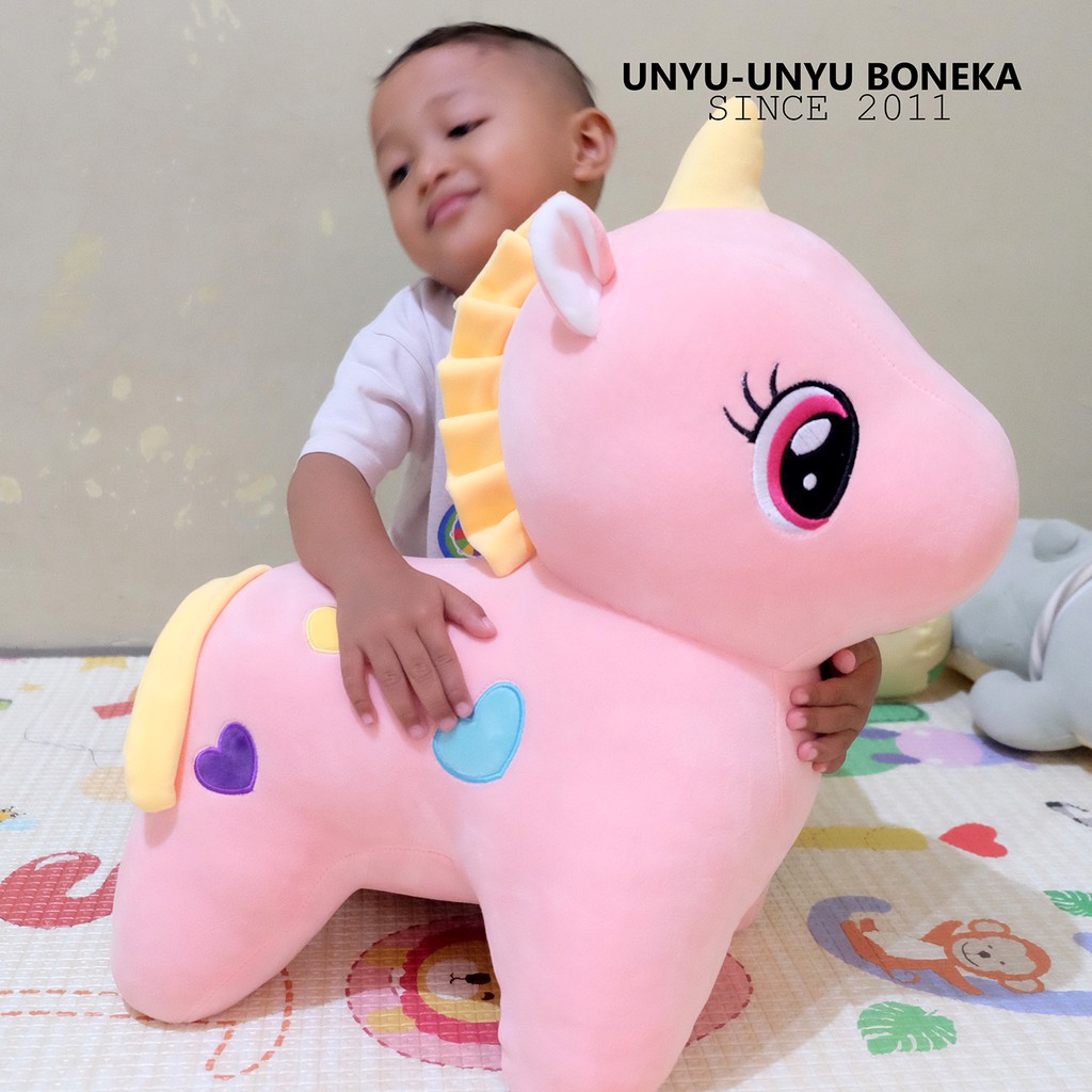 Boneka Unicorn soft besar 40cm animal kuda pony kado ultah plush unicorn toy