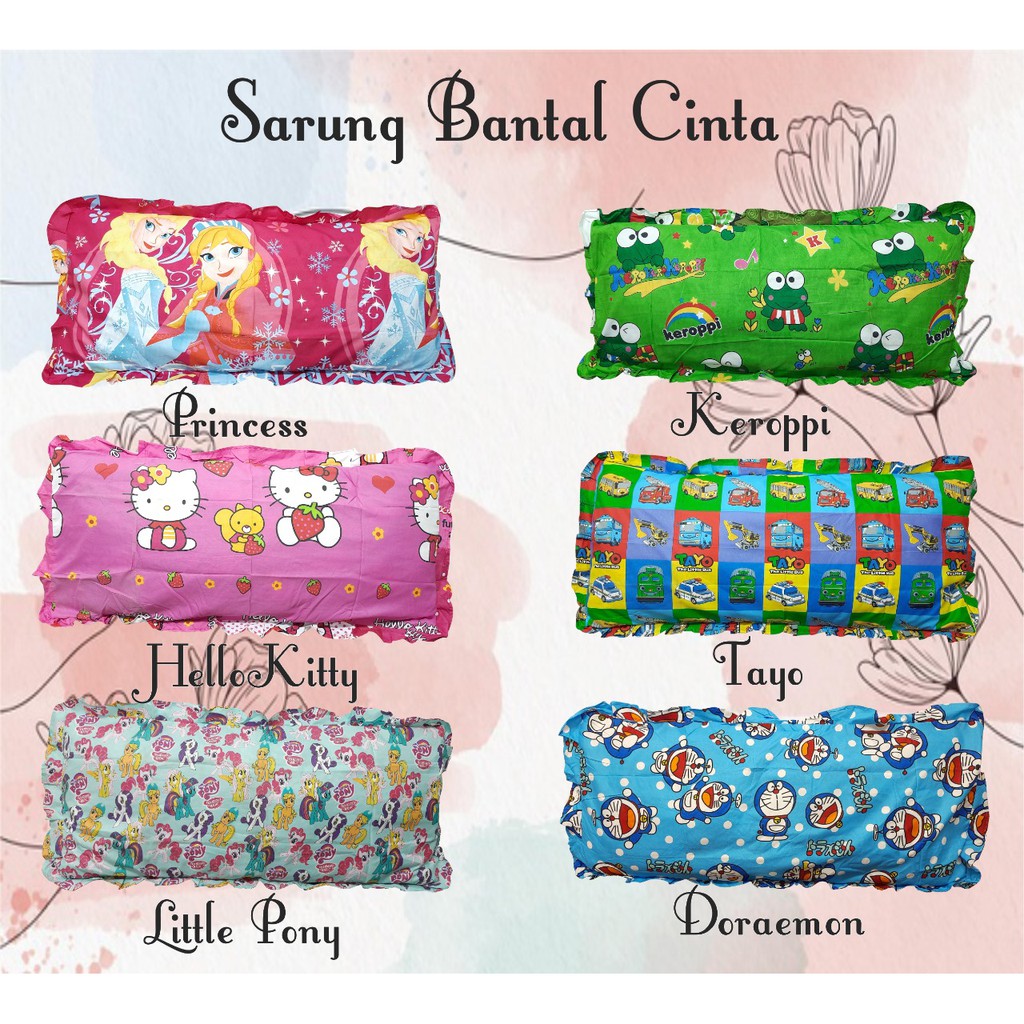 [COD BAYAR DITEMPAT]Sarung Bantal Cinta Motif Karakter / Sarung Bantal Murah BEST SELLER!!!