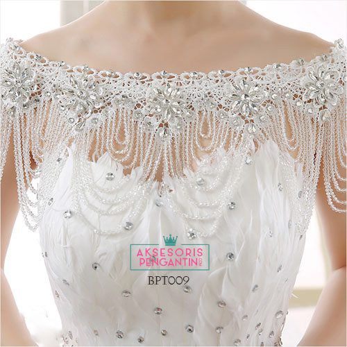 [PRODUK TERLARIS] BOLERO PENGANTIN RENDA CRYSTAL CARDIGAN PESTA MUTIARA BPT009