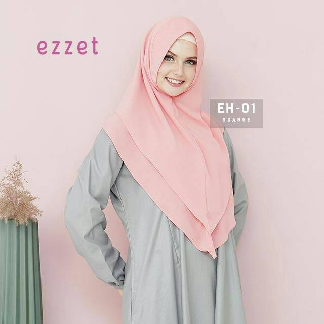 HIJAB INSTAN / EH01 EZZET MUNIRA ORI / WARNA ORANGE