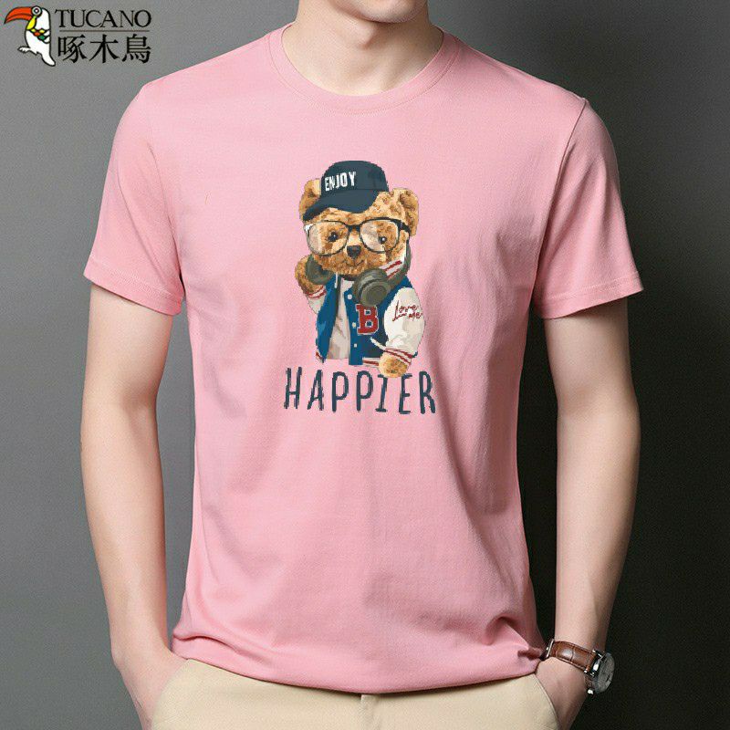 Kaos Distro Pria HAPPIER Kaos Oblong Pria Cotton Combed Atasan Pria