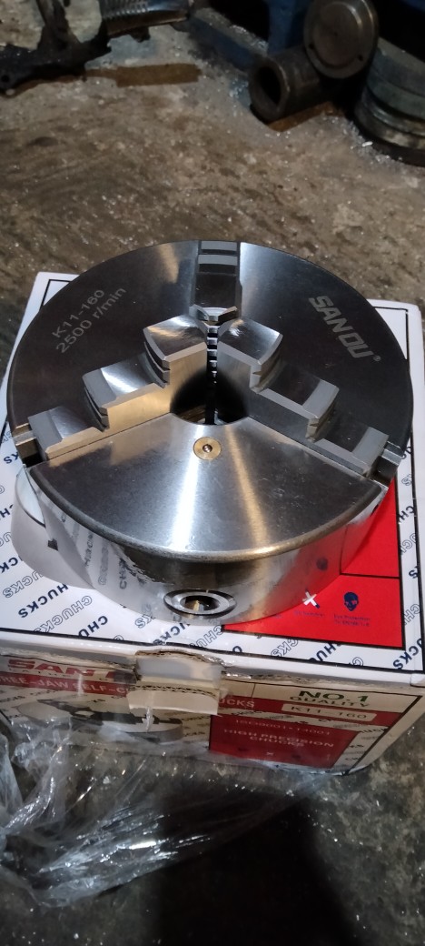 Chuck Bubut 6inch 3jaw Claw San Ou Kaki 3 Otomatis K11-160