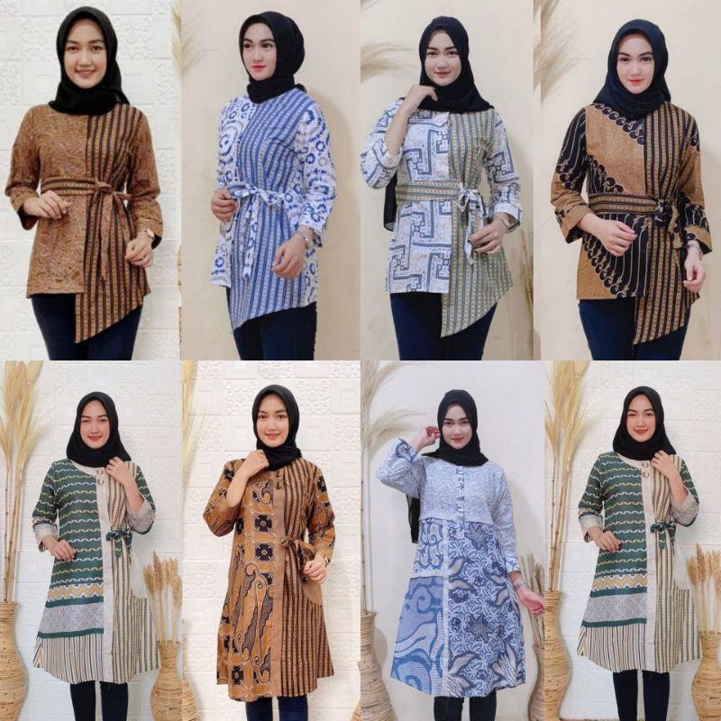 Batik wanita Baju batik wanita kantor Bluse batik wanita modern