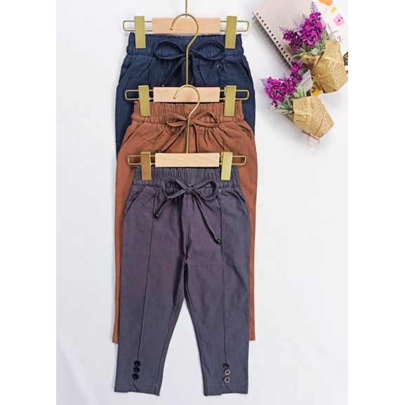 celana baggy pants anak perempuan celana anak usia 6-15 tahun terbaru