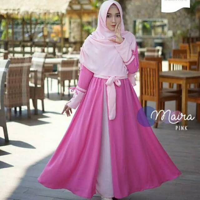 Gamis syari Mayra set gamis hijab