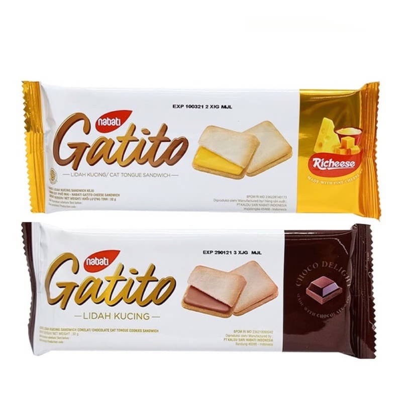 Nabati Gatito Biskuit Lidah Kucing 32 gram