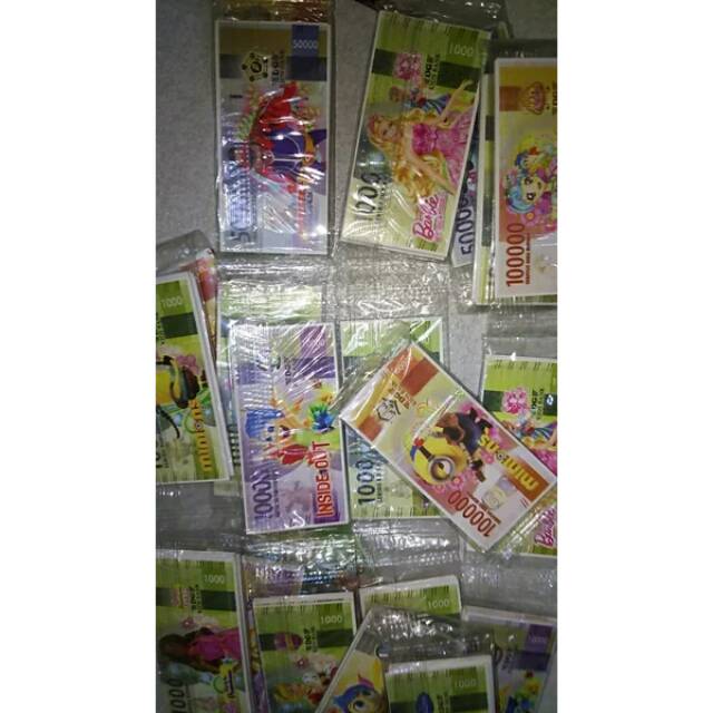Mainan Uang Uangan Kecil Karakter Duit Duitan Kecil Uang Uangan Mini