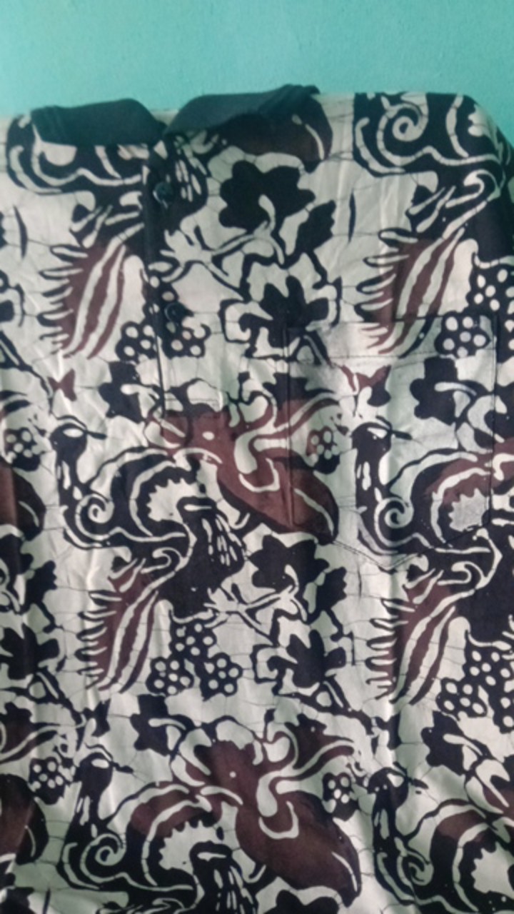 Kaos Batik Pria Cap Batangan Catton Hd 30s - Kerah Dan Saku - Khas Canting - Premium