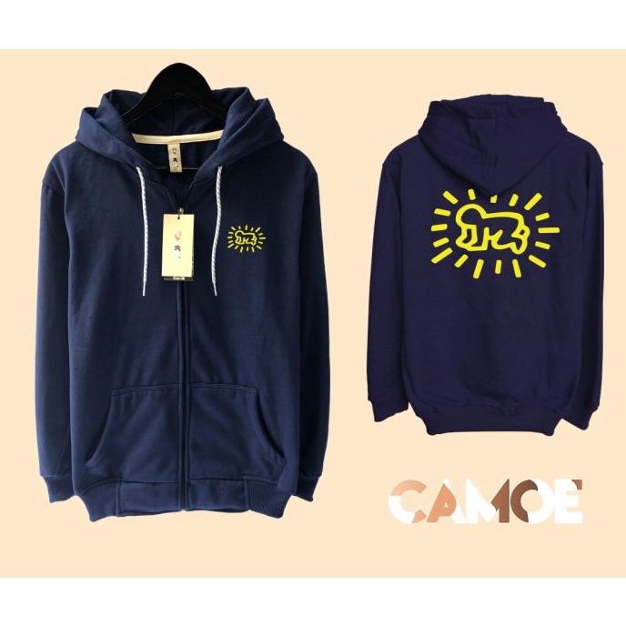 Jaket Hoodie Zipper Keith Haring UT