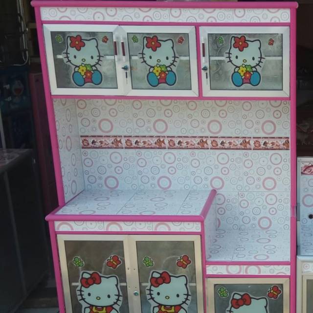 Rak Piring Hello Kitty 3 Pintu - LEMARILA