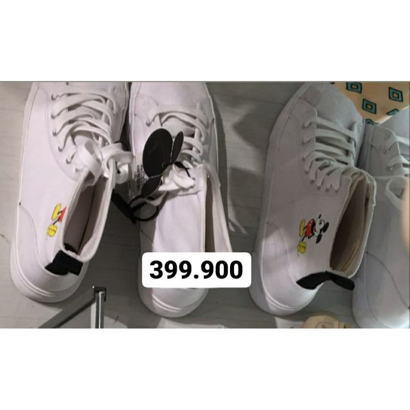 Sepatu Zara Original Store High Shoes Sneakers Mickey Edition