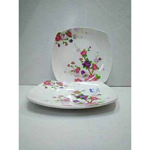 Onyx Piring melamin segi motif 1414ERY ( 3 PCS)