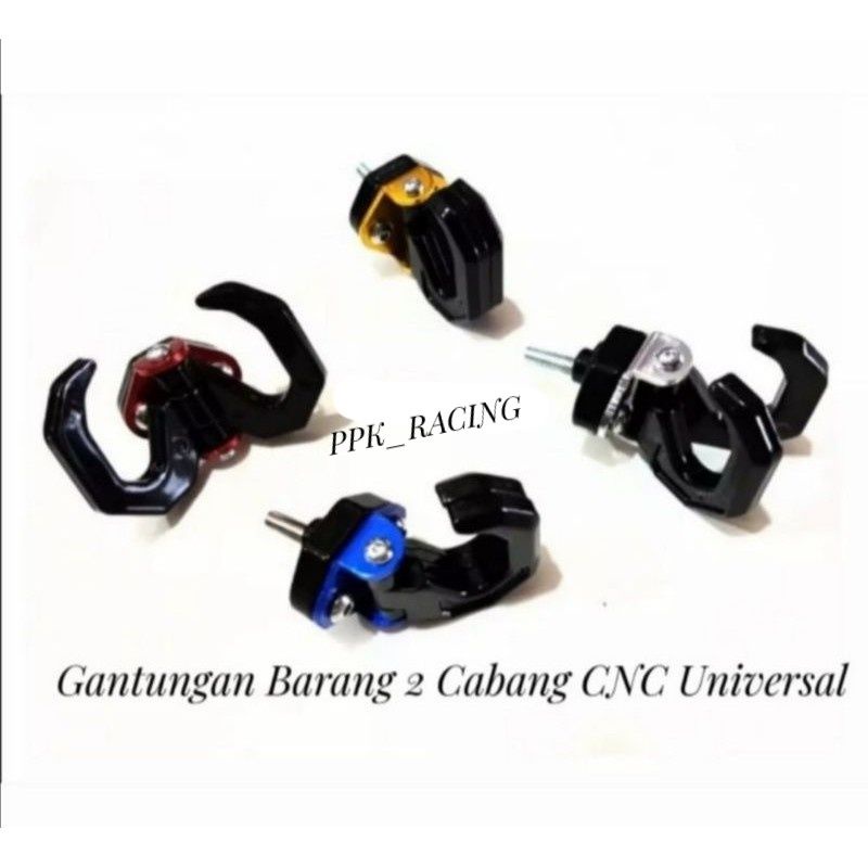 Gantungan Barang Motor 2 Cabang CNC Universal