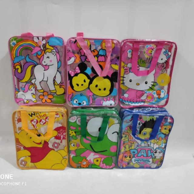 

GOODIE BAG / TAS TENTENG BERSLETING/TAS ULTAH/ SOUVENIR KARAKTER ANAK