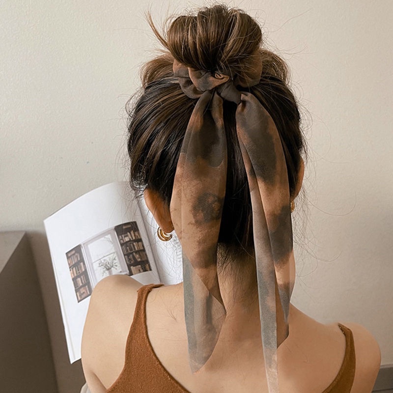 KOREAN RIBBON SCRUNCHY WASHED / IKAT RAMBUT KOREA PITA / SCRUNCHIES BOW