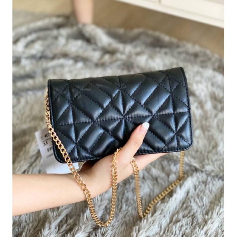 ZZ318 Tas Selempang Mini Zara Quilted Sling Bag