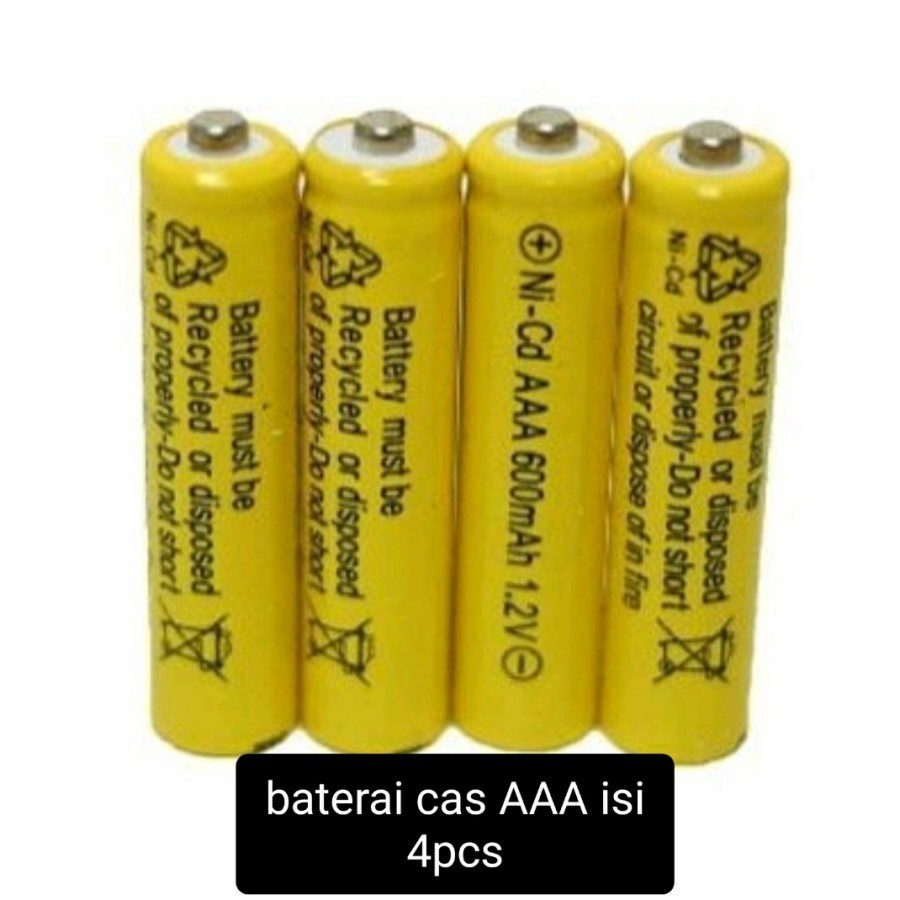 Baterai Cas Charger AAA 600 mAh Isi 4 Pcs Baterai Cas AAA 4 pcs-perlengkapan rumah