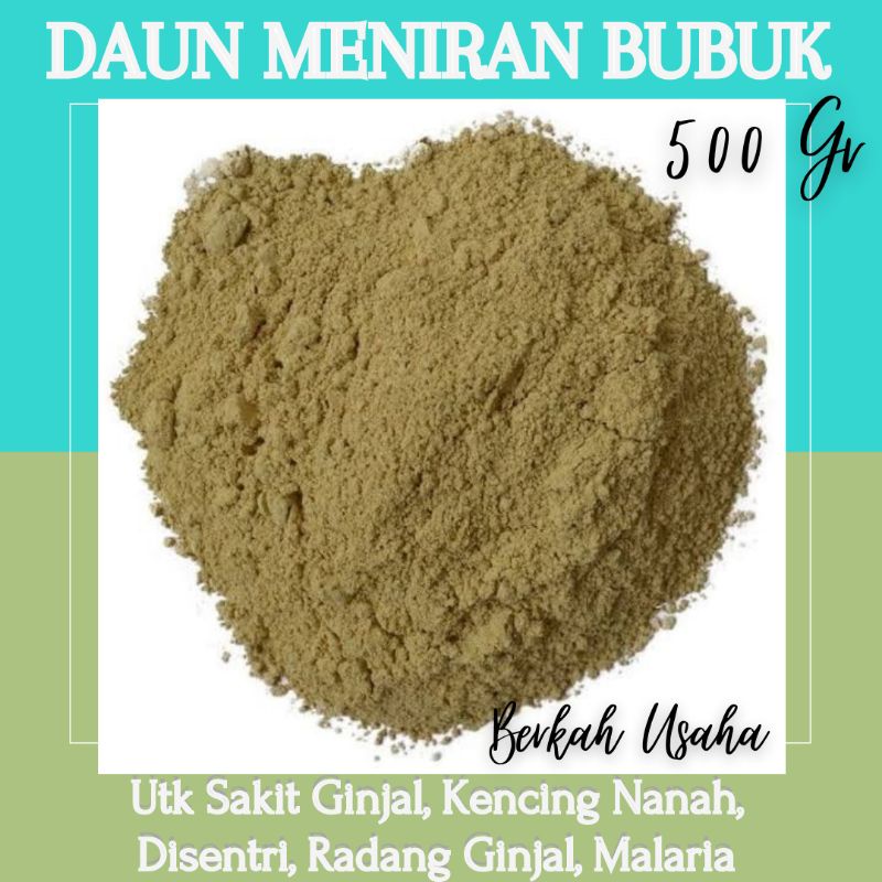 

TEH DAUN MENIRAN BUBUK / SERBUK 500 GR UTK RADANG GINJAL RABIES SALURAN KENCING